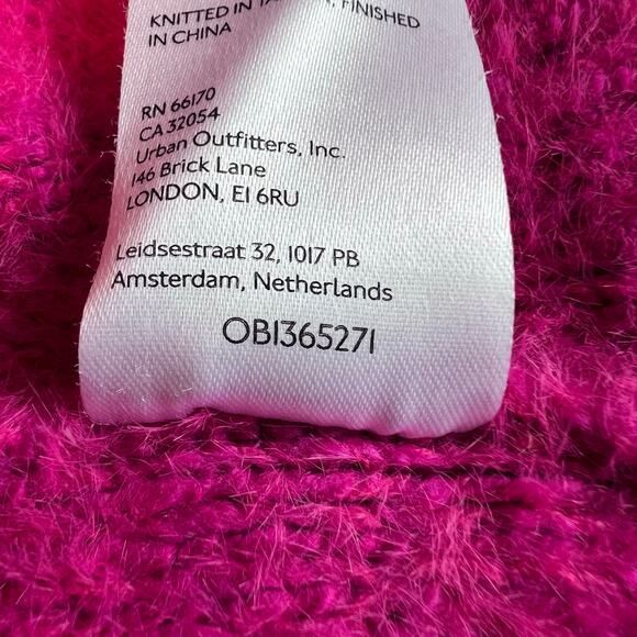 Pilcro for Anthropologie Classic Longline Cardigan in Bright Pink Women's Small - Picture 10 of 11